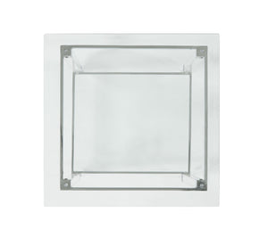 HomeRoots 24" Clear Acrylic and Glass Square End Table - Modern Minimalist Design for Versatile Living Spaces 318989