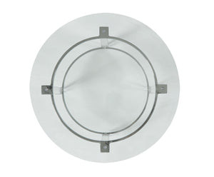 HomeRoots 24" Clear Acrylic & Glass Round End Table with Integrated Magazine Holder - Modern Minimalist Design 318991