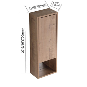 English Elm 10'' Wall Mounted Mirrored Bathroom Cabinet Plywood Build with Soft Close Hinge Storage W999P470298