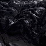 Madison Park Gia Glam/Luxury Solid Faux Fur Comforter Mini Set MP10-8545 Black