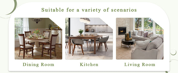 English Elm Marble-Patterned Foldable Dining Table Set With 6 Ergonomic Armchairs – Modern Gold Accents & Style W2920S00088