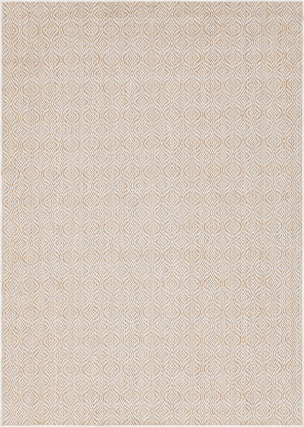 Unique Loom Outdoor Trellis Deco Trellis Machine Made Trellis Rug Taupe, Ivory 7' 1" x 10' 0"