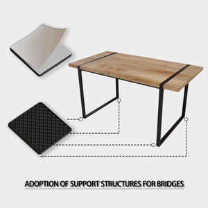 English Elm 59" Dining Table Set With 6 Ergonomic Pu Chairs - Rustic Industrial Style For Modern Dining Spaces W2189S00223