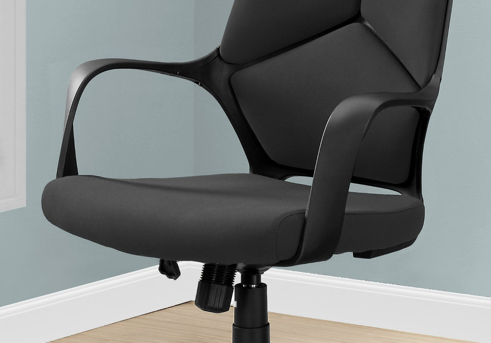 English Elm Office Chair High Back Ergonomic Swivel Seat Black Fabric Modern Executive Design B2710P219673