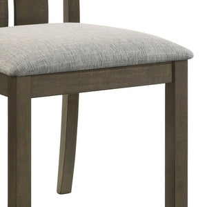English Elm Lyoi Ladder Back Dining Chairs Set of 2 Gray Upholstered Seat Solid Wood Frame B056P417078