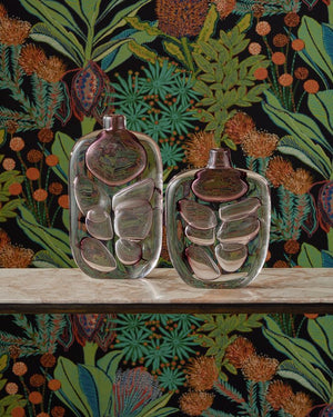 Currey & Company Vicolino Medium Vase - Handcrafted Clear & Purple Glass With Organic Bubbles For Stunning Decor Pink Glass 1200-1016-currey-company