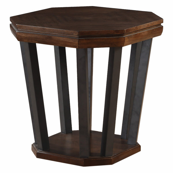 Homeroots 24" X 24" X 25" Tobacco Poplar End Table   319029