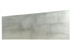 Homeroots 71" Silver Aluminum Writing Desk   319062