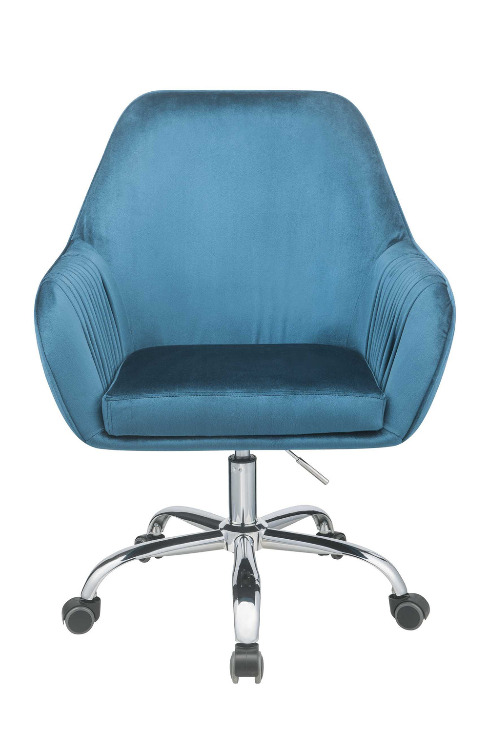 Homeroots 27" X 22" X 37" Peacock Velvet Office Chair  Metal 319076