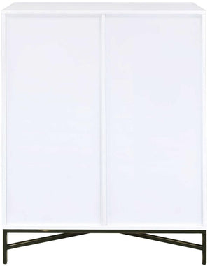 Homeroots 40" X 22" X 52" White  Weathered Wood Pattern Wardrobe  Solid Wood 319113