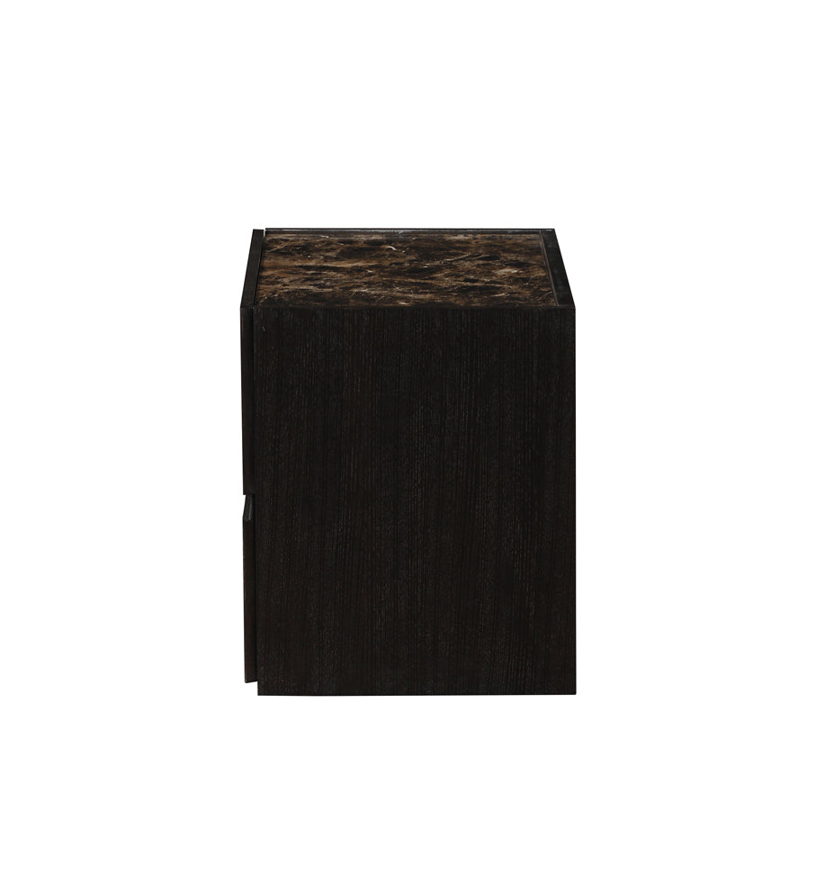 Homeroots 24" X 17" X 20" Dark Expresso Mdf Nightstand   319115
