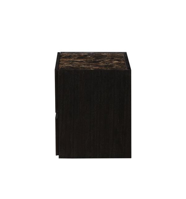 Homeroots 24" X 17" X 20" Dark Expresso Mdf Nightstand   319115