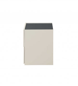 Homeroots 24" X 17" X 20" Cream White And Dark Grey Mdf Nightstand   319116