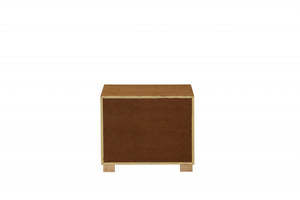 Homeroots 24" X 17" X 20" Natural Mdf Nightstand   319119