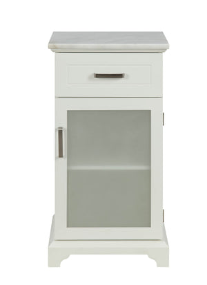 Homeroots 16" X 13" X 30" White Classy Cabinet  Mdf 319120
