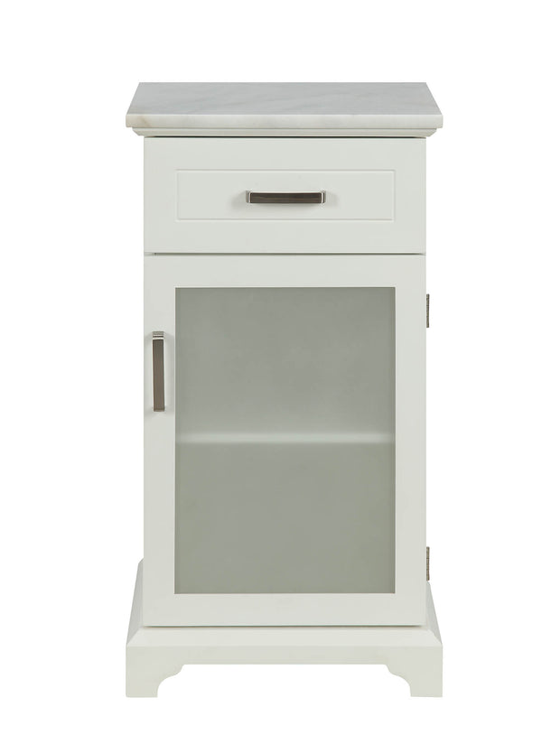 Homeroots 16" X 13" X 30" White Classy Cabinet  Mdf 319120