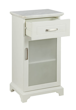 Homeroots 16" X 13" X 30" White Classy Cabinet  Mdf 319120
