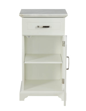 Homeroots 16" X 13" X 30" White Classy Cabinet  Mdf 319120