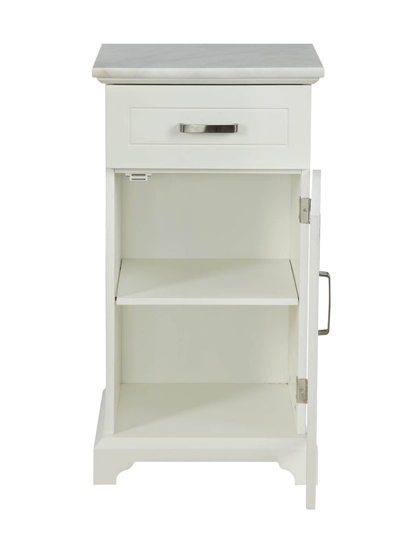 Homeroots 16" X 13" X 30" White Classy Cabinet  Mdf 319120