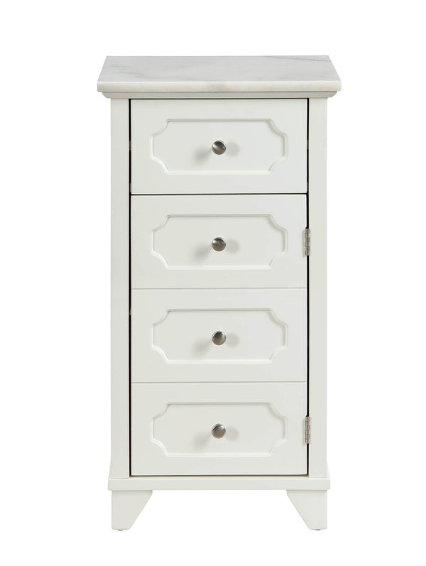Homeroots 16" X 13" X 30" White Stunning Cabinet  Mdf 319123