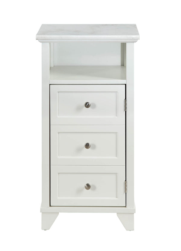Homeroots 16" X 13" X 30" White Cabinet  Mdf 319124