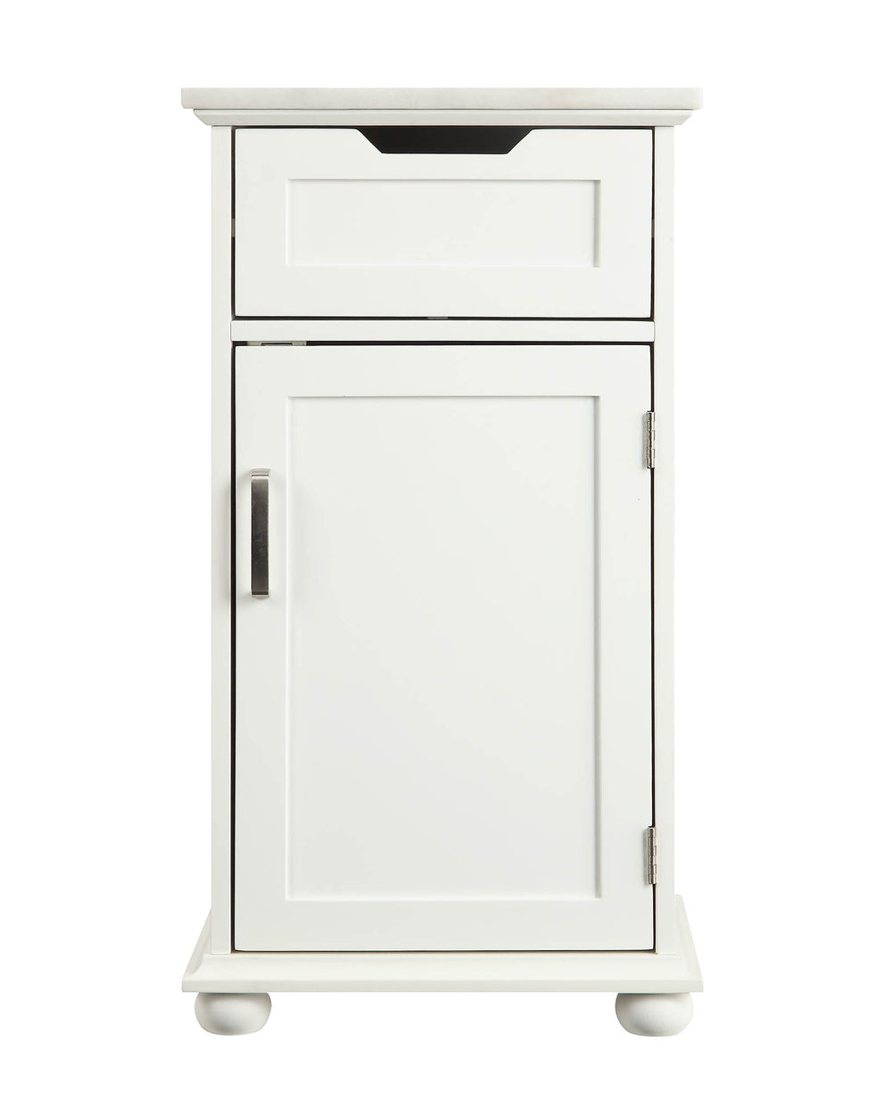 Homeroots 16" X 13" X 30" White Alluring Cabinet  Mdf 319125