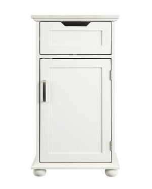 Homeroots 16" X 13" X 30" White Alluring Cabinet  Mdf 319125
