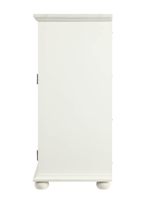 Homeroots 16" X 13" X 30" White Alluring Cabinet  Mdf 319125
