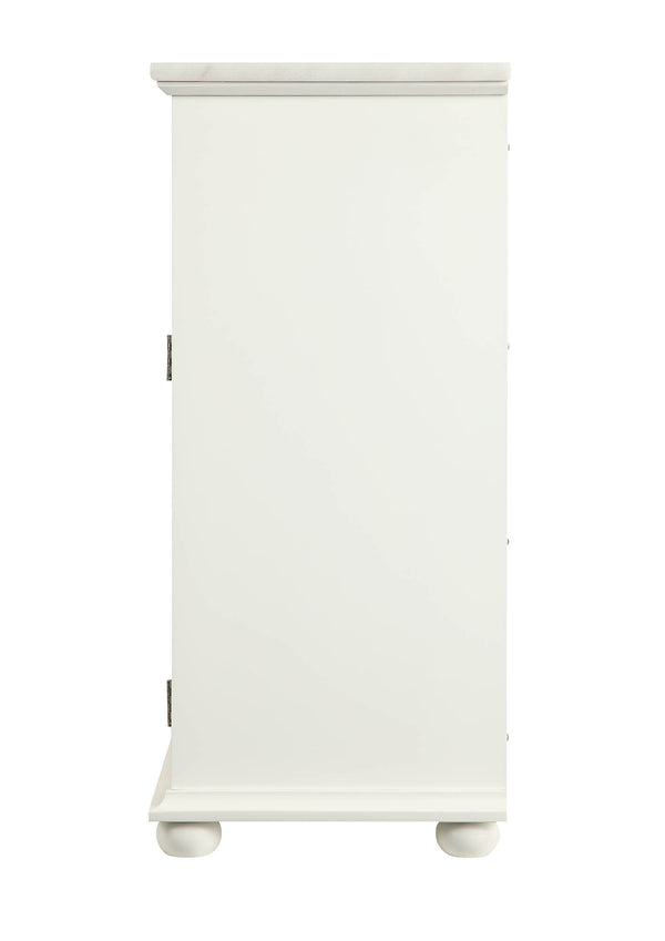 Homeroots 16" X 13" X 30" White Alluring Cabinet  Mdf 319125