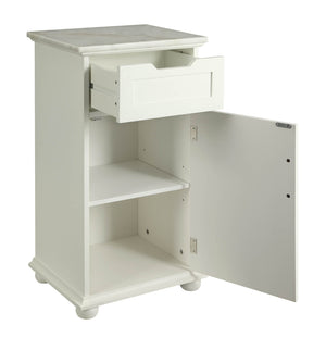 Homeroots 16" X 13" X 30" White Alluring Cabinet  Mdf 319125