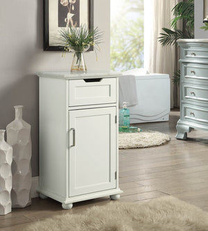 Homeroots 16" X 13" X 30" White Alluring Cabinet  Mdf 319125