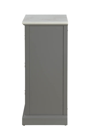 Homeroots 16" X 13" X 30" Grey Mdf Cabinet  Mdf 319126