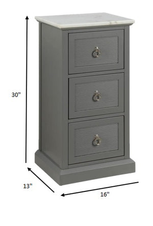 Homeroots 16" X 13" X 30" Grey Mdf Cabinet  Mdf 319126