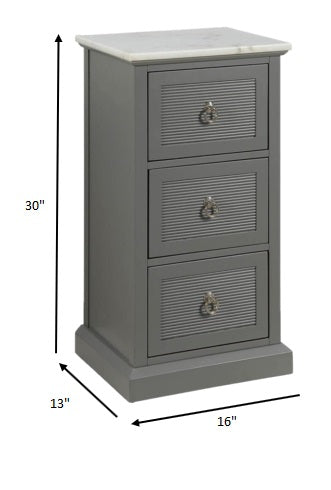 Homeroots 16" X 13" X 30" Grey Mdf Cabinet  Mdf 319126