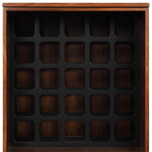 HomeRoots 52" Stylish Brown and Black Wood Bar Cabinet with Ample Storage for Entertaining and Decor Walnut 319127