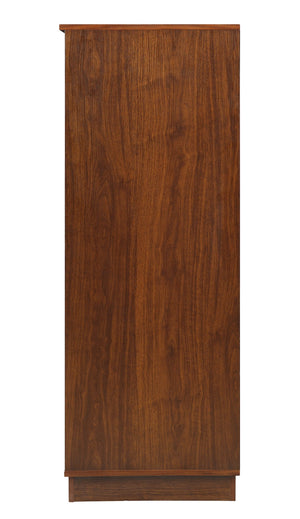HomeRoots 52" Stylish Brown and Black Wood Bar Cabinet with Ample Storage for Entertaining and Decor Walnut 319127