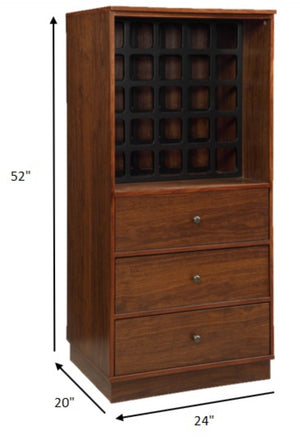HomeRoots 52" Stylish Brown and Black Wood Bar Cabinet with Ample Storage for Entertaining and Decor Walnut 319127