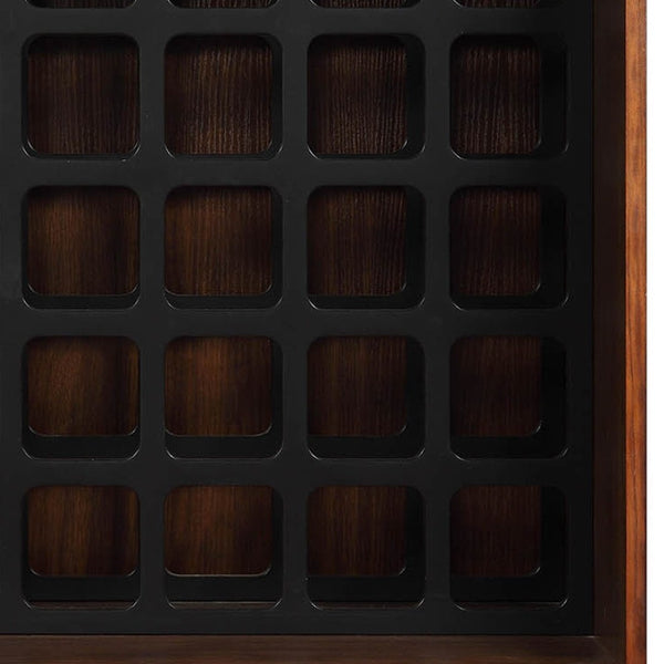 HomeRoots 52" Stylish Brown and Black Wood Bar Cabinet with Ample Storage for Entertaining and Decor Walnut 319127