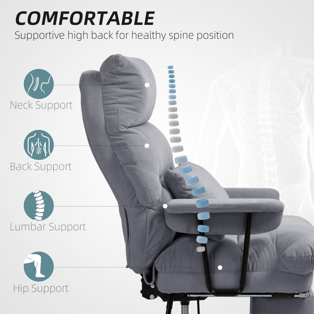 English Elm Premium High Back Pu Leather Executive Chair with Foam Cushion and Swivel Base T3971P408639