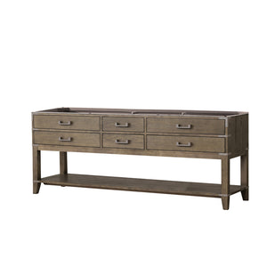 English Elm Grey Oak Double Sink Vanity 84" W - Elegant Storage Solution For Modern Bathrooms, Fully Assembled B2731P260380