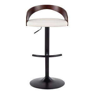 English Elm Adjustable Swivel Barstools Set of 3 Faux Leather Metal Contemporary Kitchen Bar B202S02021
