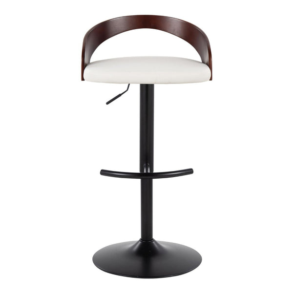 English Elm Adjustable Swivel Barstools Set of 3 Faux Leather Metal Contemporary Kitchen Bar B202S02021