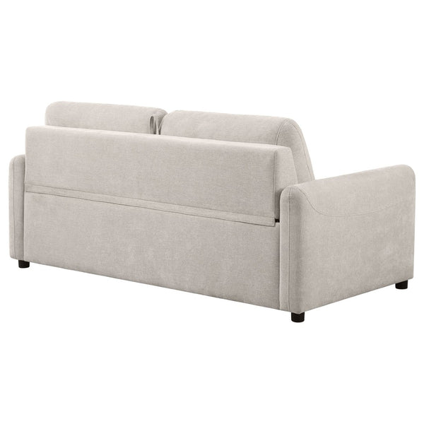 English Elm Welker Beige Polyester Queen Sleeper Sofa with Memory Foam and Slim Track Arms B062P451727