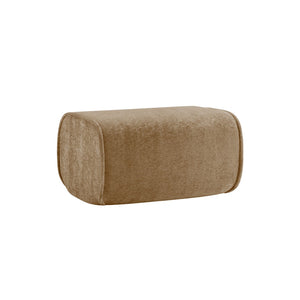 English Elm Harrison Velvet Modular Ottoman with French Piping Trim and Cloud Foam Cushioning Brown W3041P386580