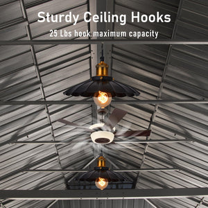 English Elm 14x22FT Hardtop Gazebo Metal Pavilion with Galvanized Double Roof, Aluminum Frame, Gutter, Curtains & Netting Grey W1859S00105