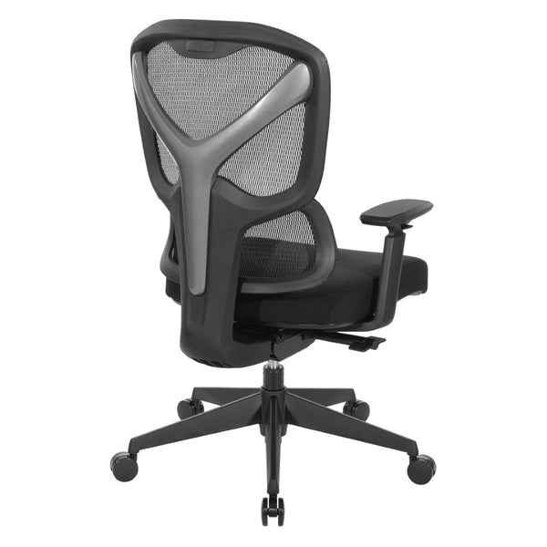 OSP Home Furnishings Mesh Back Ergonomic Manager Chair with Lumbar Support Adjustable Arms and Synchro Tilt 71142-3