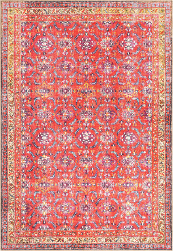 Unique Loom Timeless John Machine Made Floral Rug Red, Beige/Black/Blue/Ivory/Violet/Gold/Green 8' 4" x 12' 2"