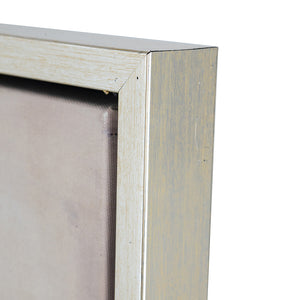 English Elm 47.2X35.4X1.5" Elegant Gray And Silver Abstract Landscape Oil Painting In Framed Modern Style W2078P313334