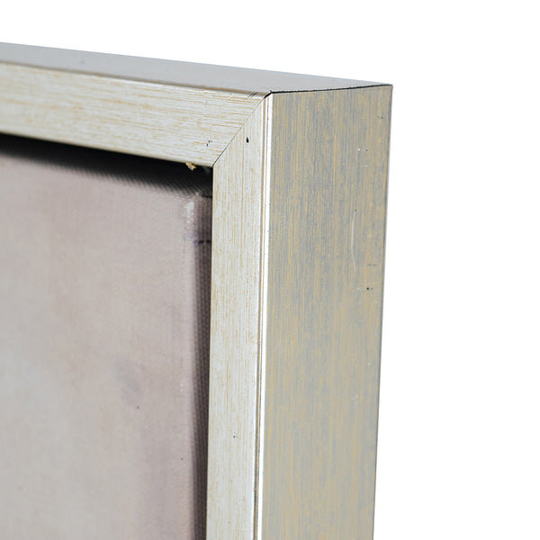 English Elm 47.2X35.4X1.5" Elegant Gray And Silver Abstract Landscape Oil Painting In Framed Modern Style W2078P313334