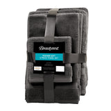 Beautyrest Plume Transitional 100% Cotton Feather Touch Antimicrobial Towel 6 Piece Set BR73-2440 Charcoal